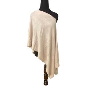 NWT Simply Noelle Poncho Top Cream Oatmeal Nursing Cover Friendly Cape Tunic OS